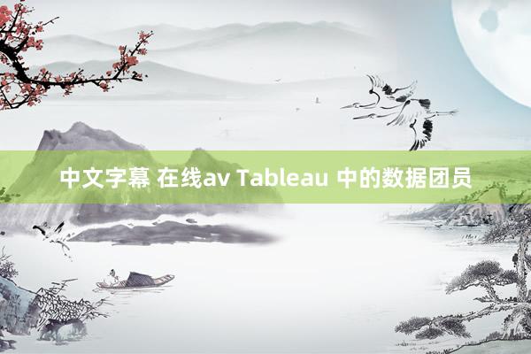 中文字幕 在线av Tableau 中的数据团员