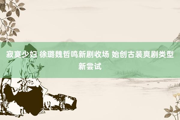 寂寞少妇 徐璐魏哲鸣新剧收场 始创古装爽剧类型新尝试