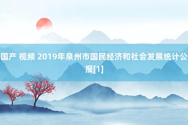 国产 视频 2019年泉州市国民经济和社会发展统计公报[1]