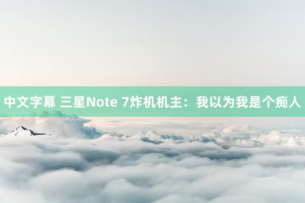 中文字幕 三星Note 7炸机机主：我以为我是个痴人