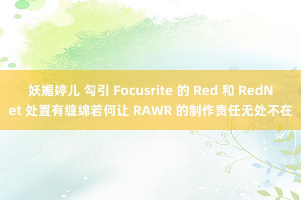 妖媚婷儿 勾引 Focusrite 的 Red 和 RedNet 处置有缠绵若何让 RAWR 的制作责任无处不在